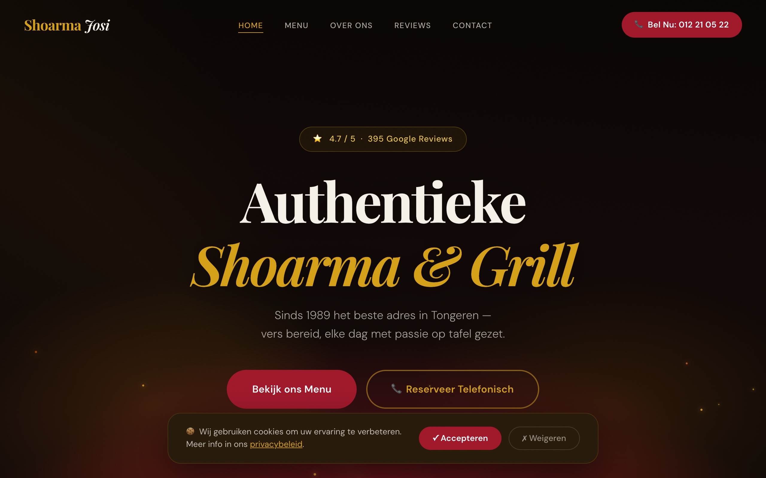 Preview van de Shoarma Josi website